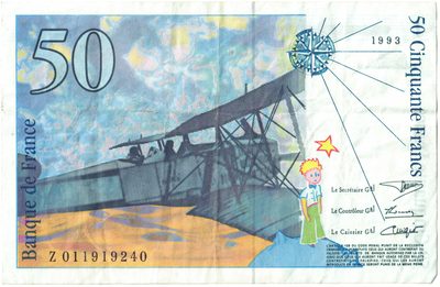 Reverse of 50 Francs, Banque de France