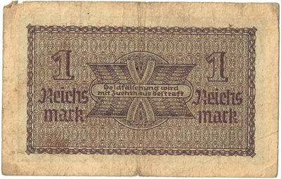 Reverse of 1 Reichsmark, Reichskreditkassen