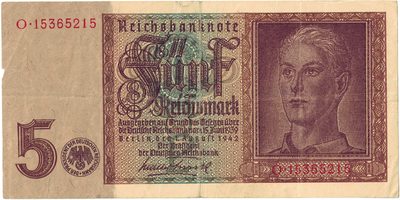 Obverse of 5 Reichsmark, 1942
