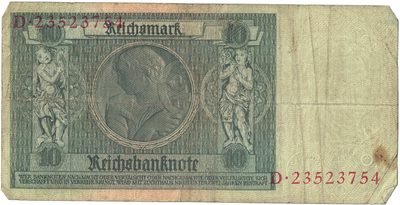 Reverse of 10 Reichsmark, 1929