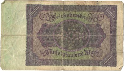 Reverse of 50 000 Mark, 1922