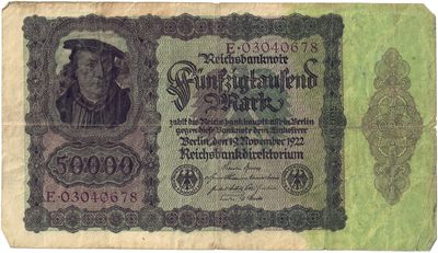 Obverse of 50 000 Mark, 1922