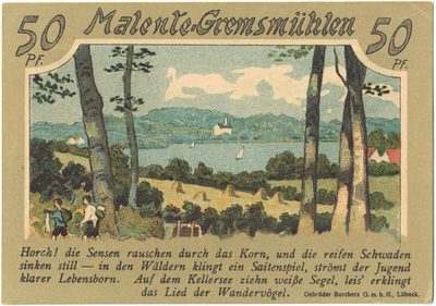 Obverse of 50 Pfennig, Notgeld of Malente-Gremsmühlen, 1921
