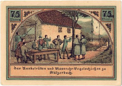 Obverse of 75 Pfennig, Notgeld of Stützerbach, 1921