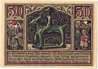 Obverse of 50 Pfennig, Notgeld of Dürrenberg, 1921