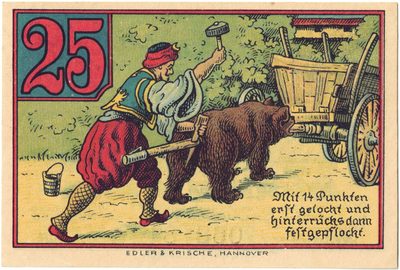 Reverse of 25 Pfennig, Notgeld of Rinteln, 1920