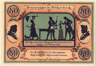 Obverse of 50 Pfennig, Notgeld of Stützerbach, 1921